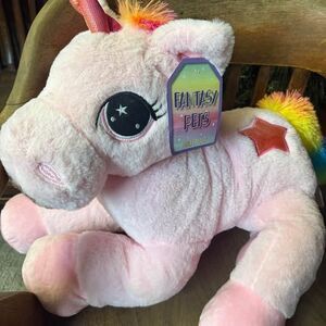 Fantasy Pets Oversized Unicorn Plush – New w/ Tag Easter Gift
